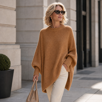 Lisa Raffaelli™ Soft-Touch Oversized Jumper for Effortless Style