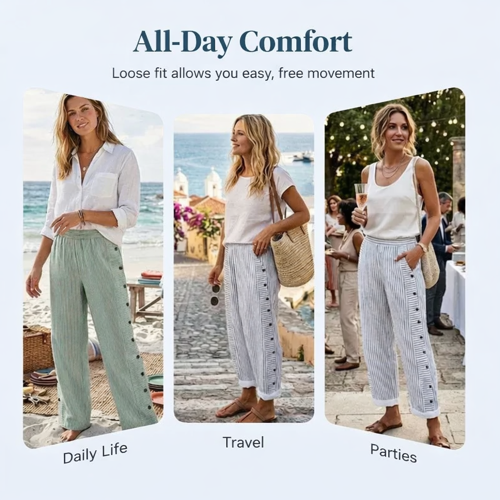 Livia Cherubini™ Relaxed Striped Everyday Pants