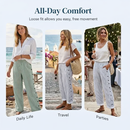 Livia Cherubini™ Relaxed Striped Everyday Pants