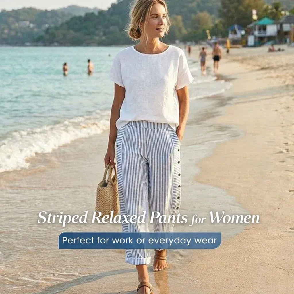 Livia Cherubini™ Relaxed Striped Everyday Pants