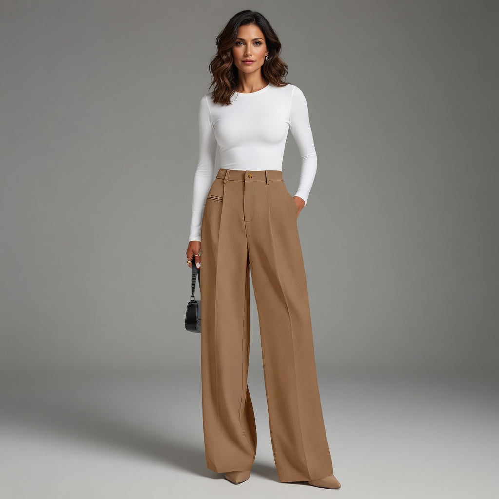 Luana Cilento™ Polished Wide-Leg Trousers for All-Day Comfort