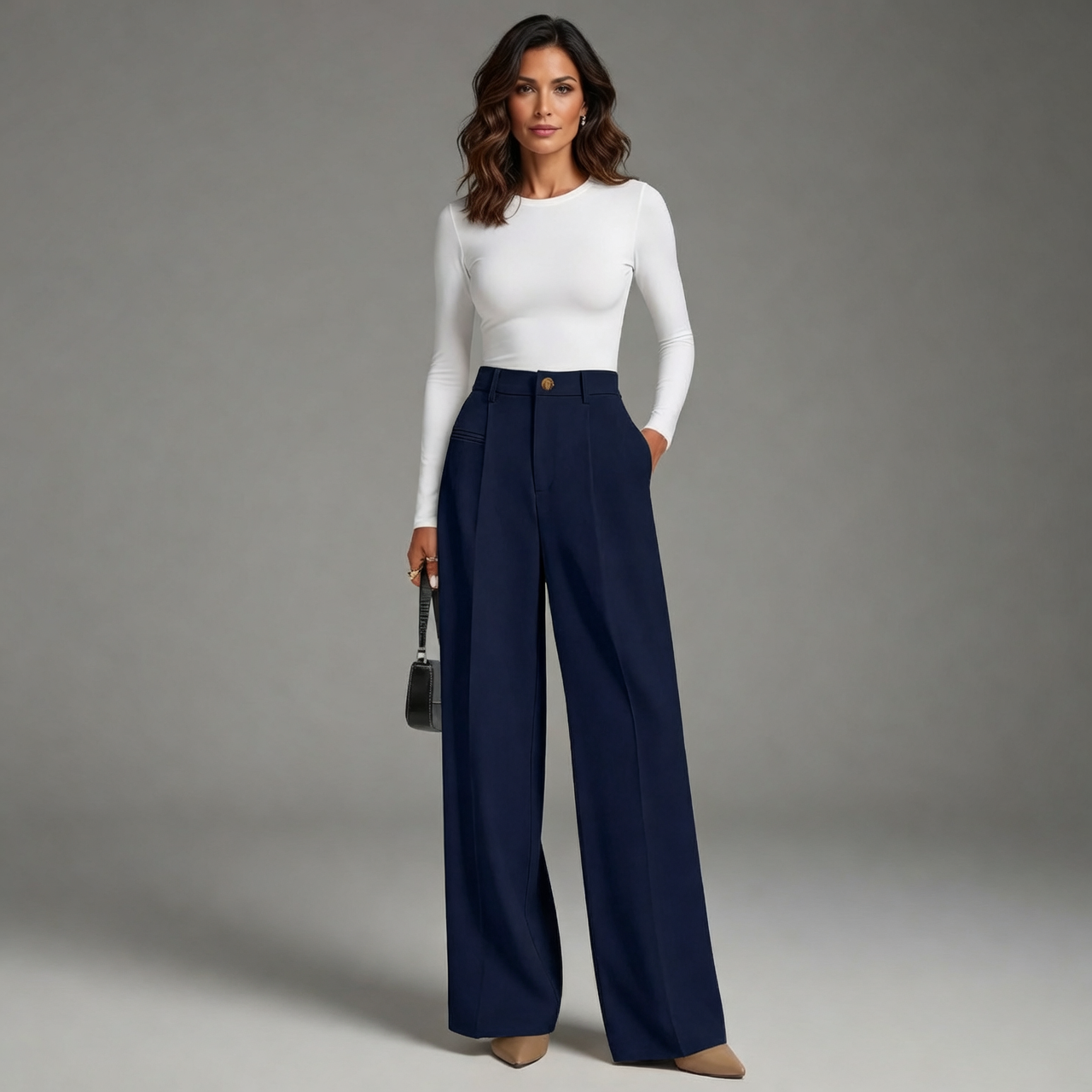 Luana Cilento™ Polished Wide-Leg Trousers for All-Day Comfort
