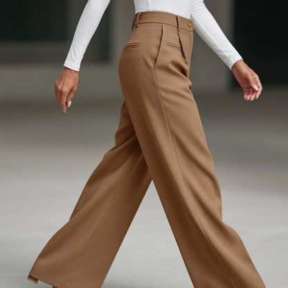 Luana Cilento™ Polished Wide-Leg Trousers for All-Day Comfort