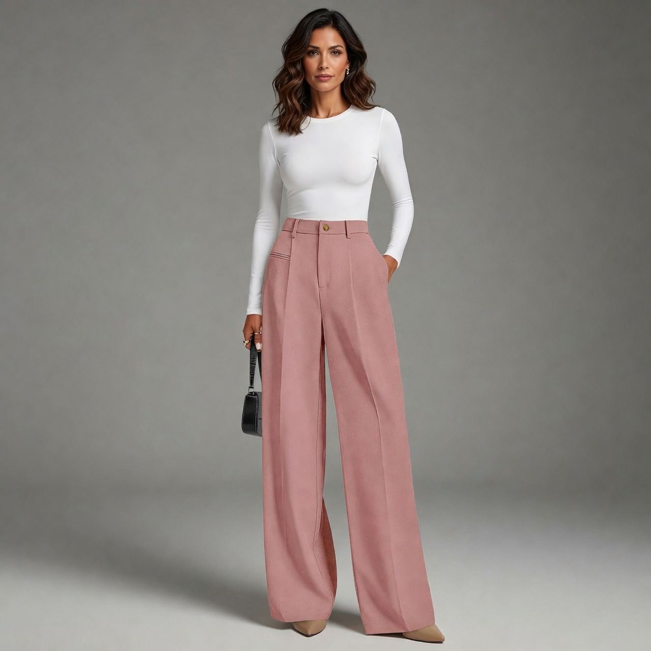 Luana Cilento™ Polished Wide-Leg Trousers for All-Day Comfort