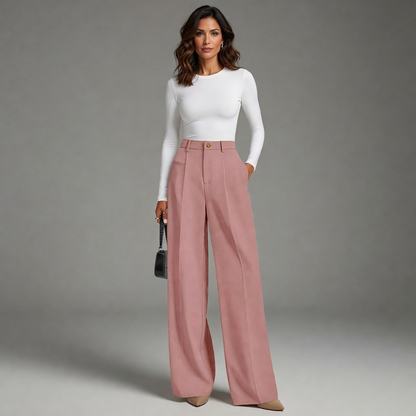 Luana Cilento™ Polished Wide-Leg Trousers for All-Day Comfort