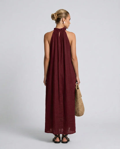Lucilda Ranieri™ Breathable Ruffled Maxi Dress for Warm Days
