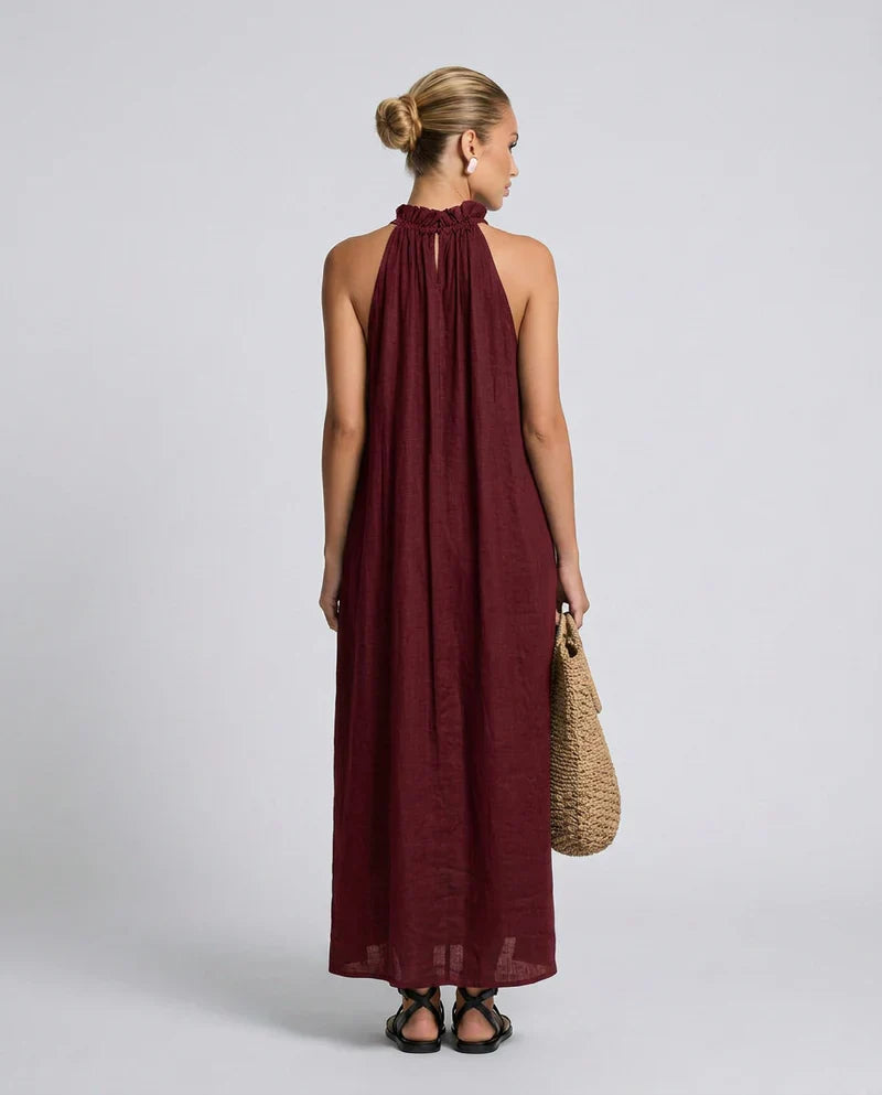 Lucilda Ranieri™ Breathable Ruffled Maxi Dress for Warm Days