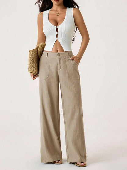 Lucilla Cimino™ Lightweight Wide-Leg Pants for Effortless Summer Style