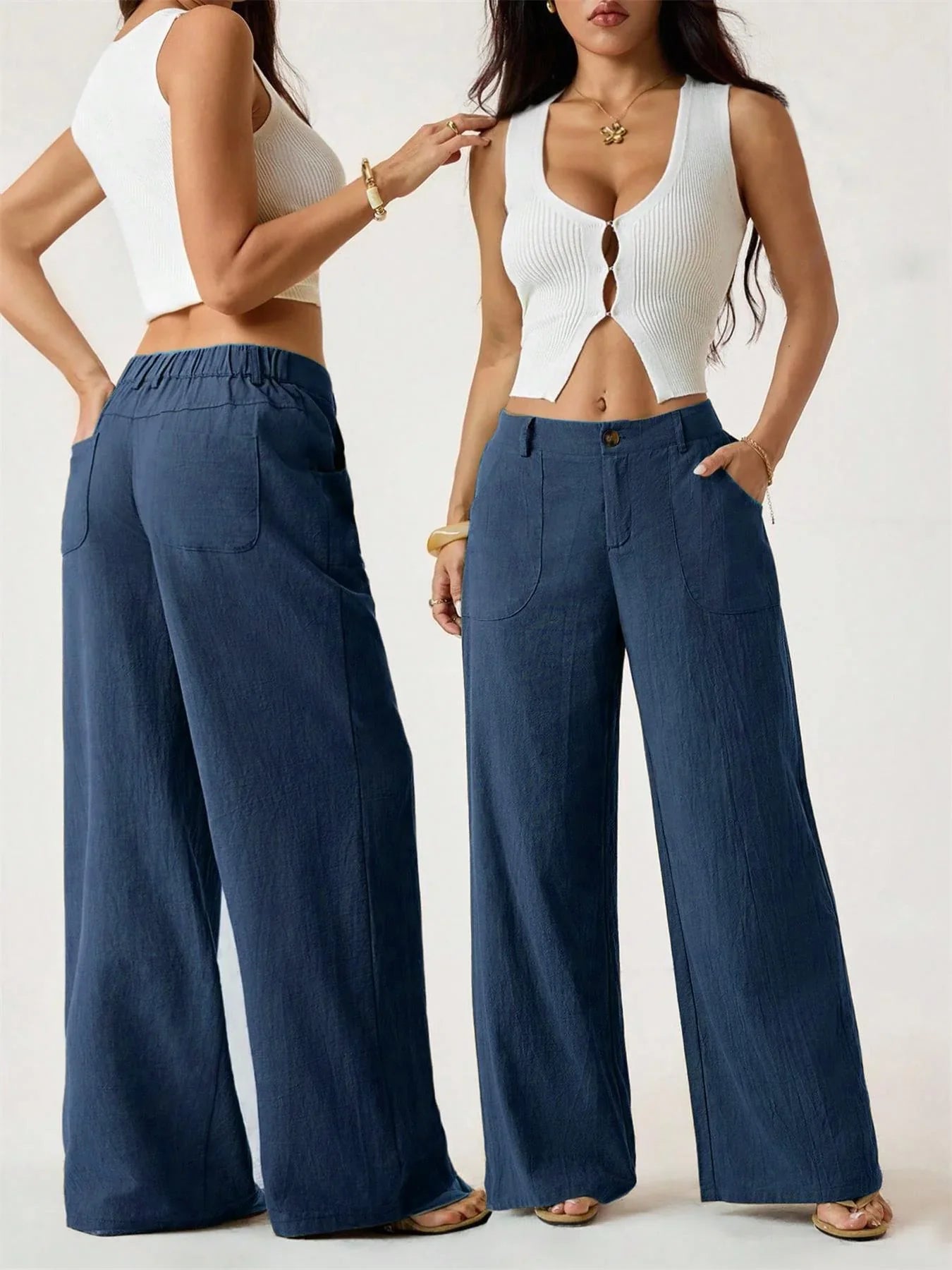 Lucilla Cimino™ Lightweight Wide-Leg Pants for Effortless Summer Style
