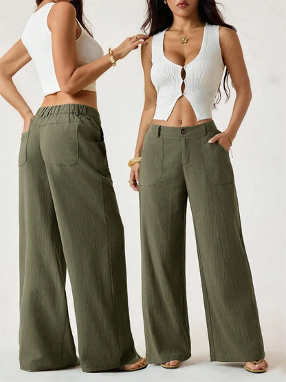 Lucilla Cimino™ Lightweight Wide-Leg Pants for Effortless Summer Style