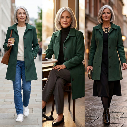 Luigia Ferrante™ Versatile Notch-Collar Coat for Everyday Wear