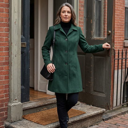 Luigia Ferrante™ Versatile Notch-Collar Coat for Everyday Wear