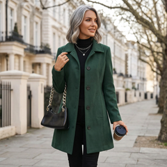 Luigia Ferrante™ Versatile Notch-Collar Coat for Everyday Wear