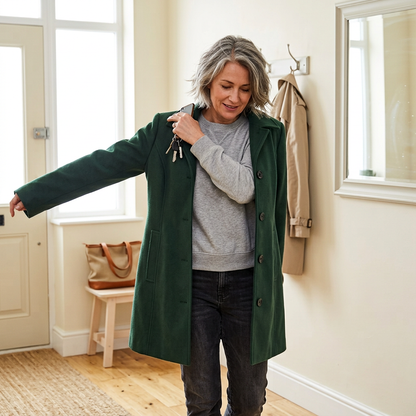 Luigia Ferrante™ Versatile Notch-Collar Coat for Everyday Wear