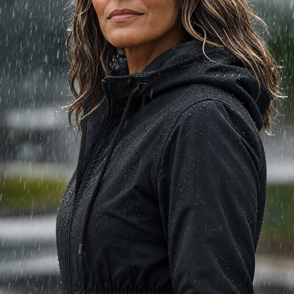 Luisella Vergani™ Hooded Windbreaker with Flattering Fit