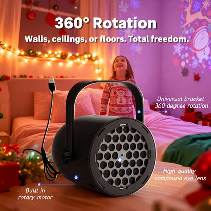 Lumelle™ Mini Projector Lamp for Effortless Holiday Glow