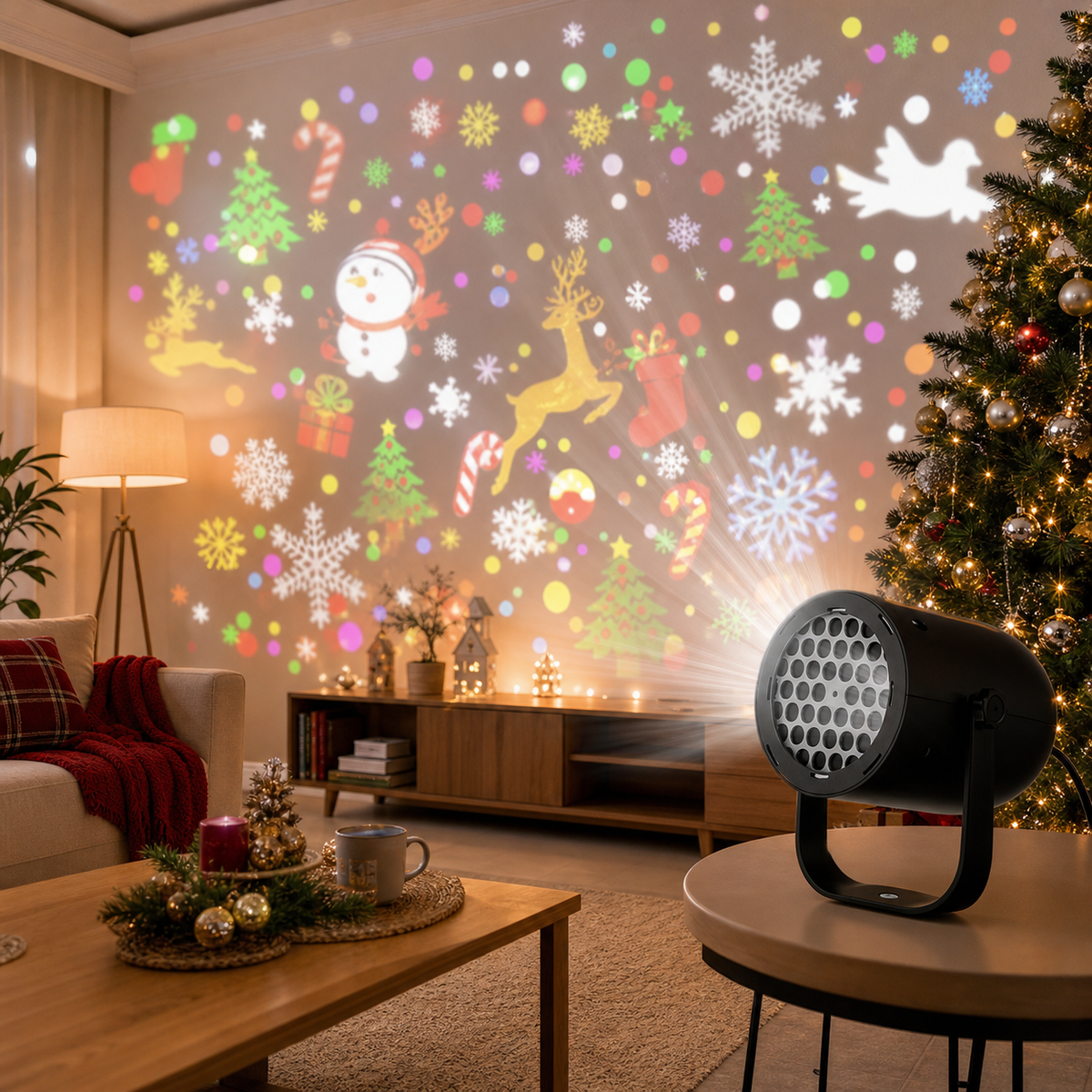 Lumelle™ Mini Projector Lamp for Effortless Holiday Glow