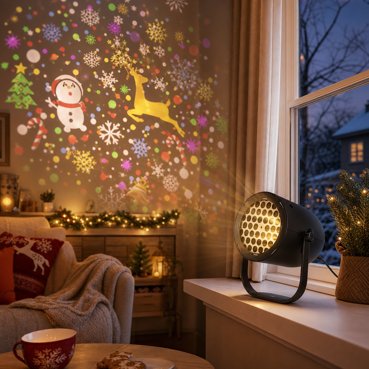 Lumelle™ Mini Projector Lamp for Effortless Holiday Glow