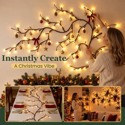 Lumera Isana Soft-Glow Branch Wall Light - main product view of illuminated branch wall lamp