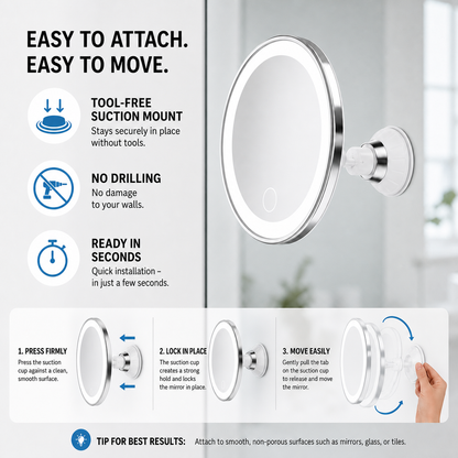 Lumiané™ LED Makeup Mirror for Flawless Application
