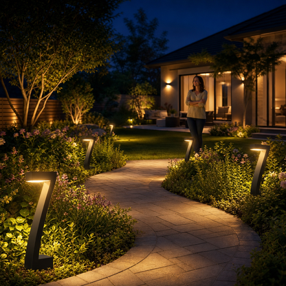 Lumiera™ Solar Pathway Lights for Warm Evening Ambiance