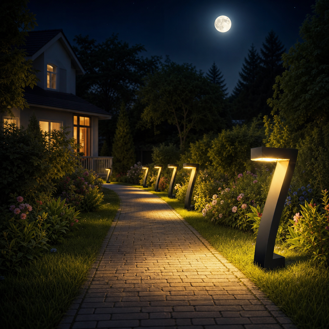 Lumiera™ Solar Pathway Lights for Warm Evening Ambiance