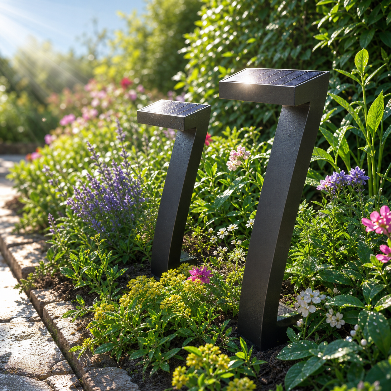 Lumiera™ Solar Pathway Lights for Warm Evening Ambiance