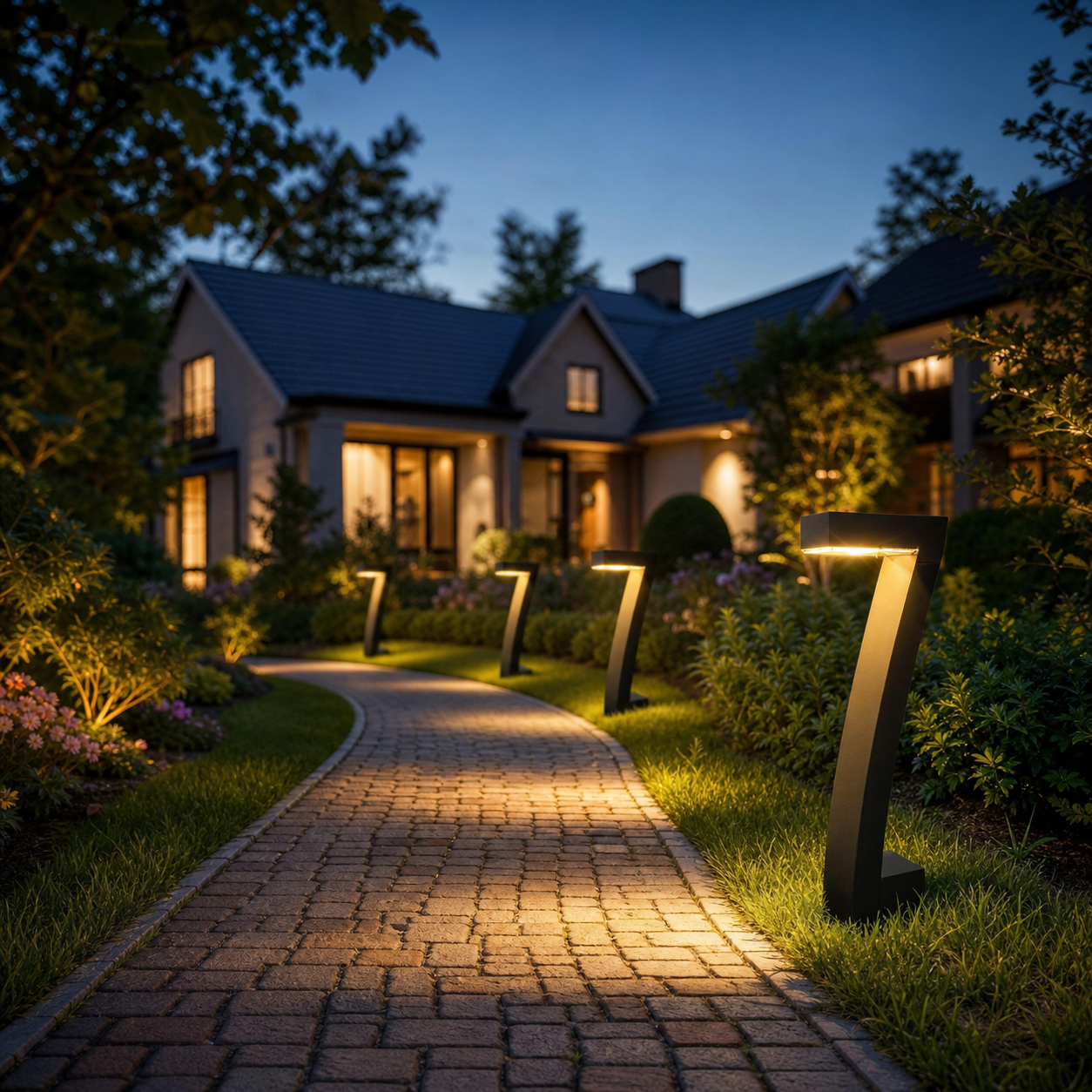 Lumiera™ Solar Pathway Lights for Warm Evening Ambiance