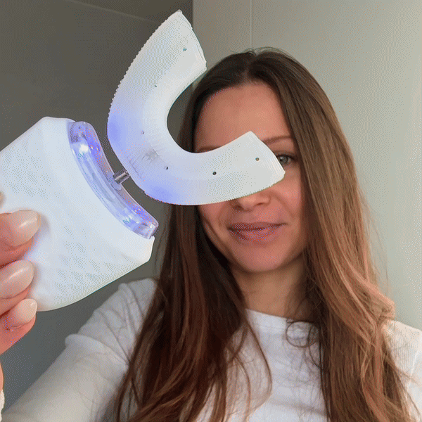 Lumivane Adult U-Shape Electric Toothbrush - key features and benefits infographic