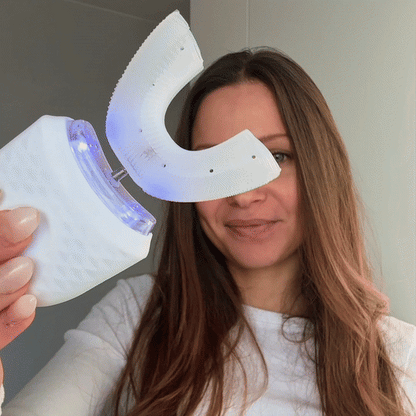 Lumivane Adult U-Shape Electric Toothbrush - key features and benefits infographic