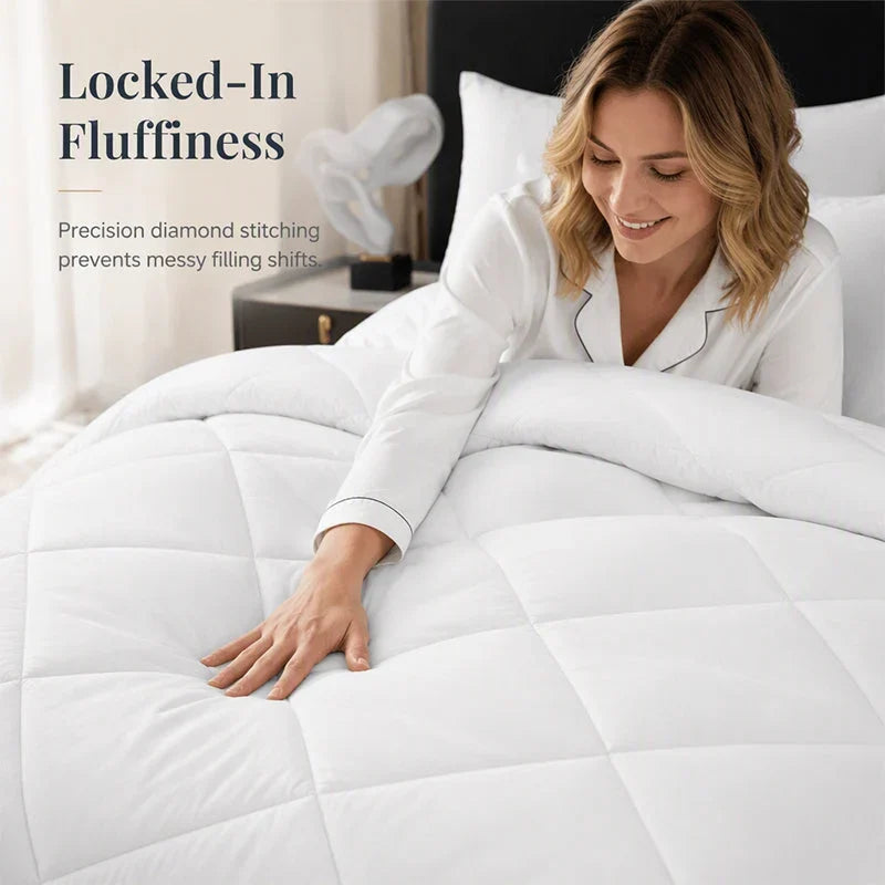 Lumvella™ Elegant 3-Piece Comforter Set with Breathable Shams