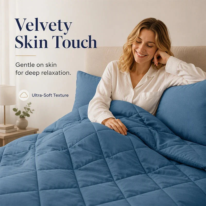 Lumvella™ Elegant 3-Piece Comforter Set with Breathable Shams
