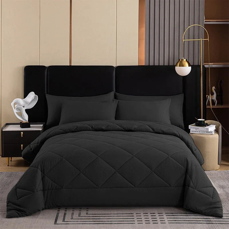 Lumvella™ Elegant 3-Piece Comforter Set with Breathable Shams