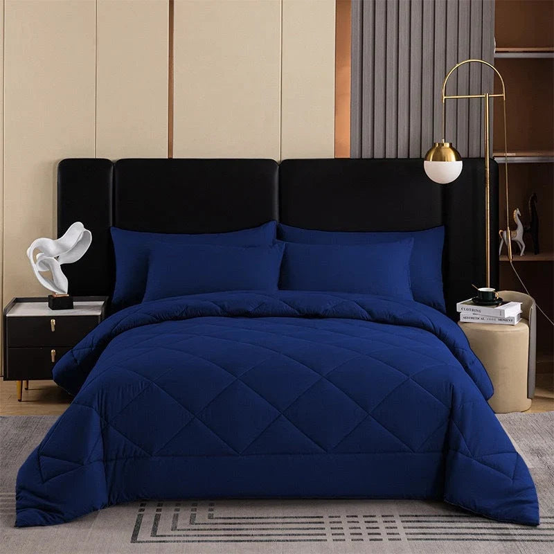 Lumvella™ Elegant 3-Piece Comforter Set with Breathable Shams