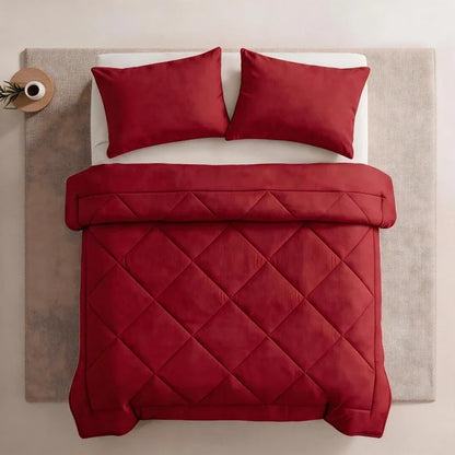 Lumvella™ Elegant 3-Piece Comforter Set with Breathable Shams