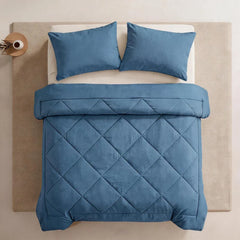 Lumvella™ Elegant 3-Piece Comforter Set with Breathable Shams