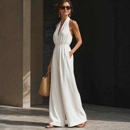 Malvina Valenzano™ Effortless Wide-Leg Jumpsuit for Warm Days