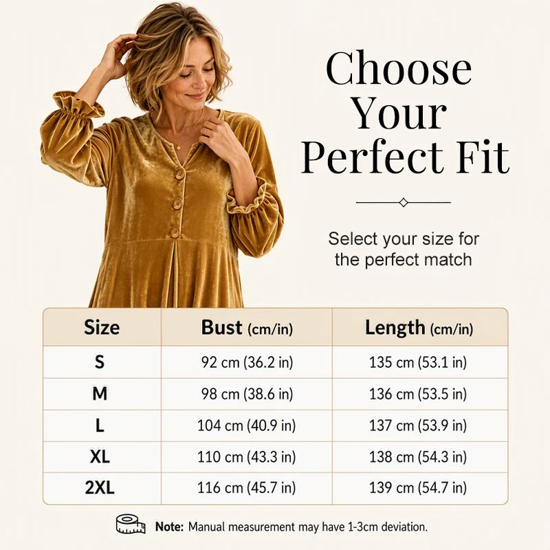 Manuela Belmonte™ Elegant Maxi Dress with Ruffle Sleeves