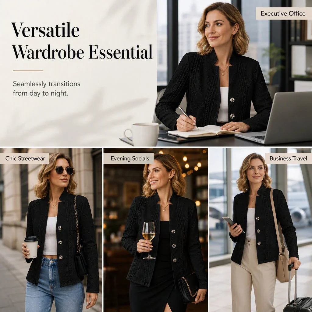 Manuela Benigni™ Tailored Blazer Jacket for Office to Evening