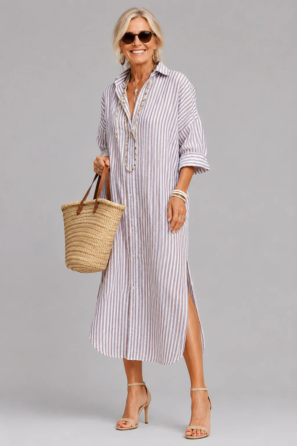 Marcella Acquaviva™ Effortless Midi Dress for All-Day Comfort