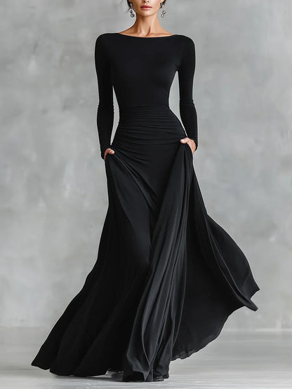 Marcella Salima Flowy Dress - main front view of elegant flowy dress