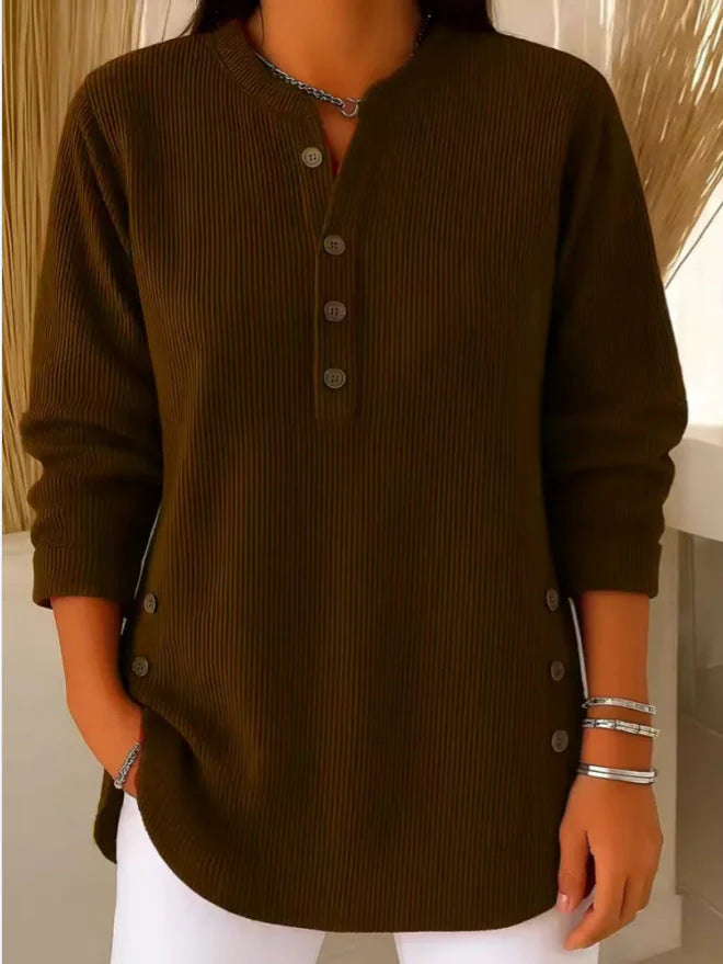 Marina Conforti™ Cozy Round Neck Sweatshirt for Effortless Style