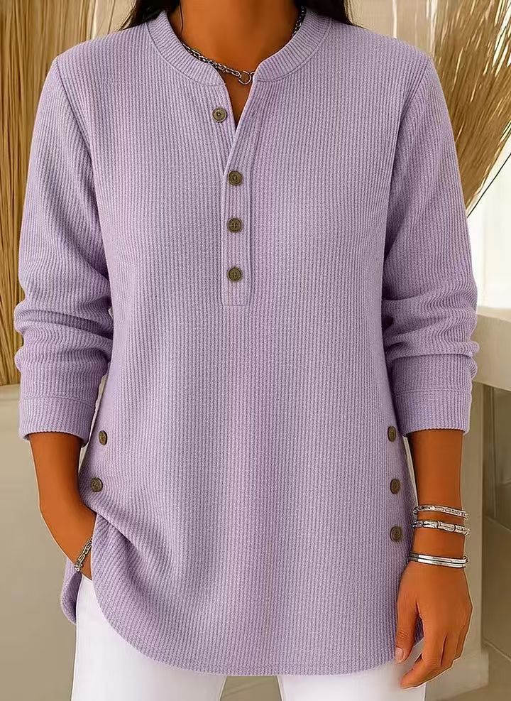 Marina Conforti™ Cozy Round Neck Sweatshirt for Effortless Style