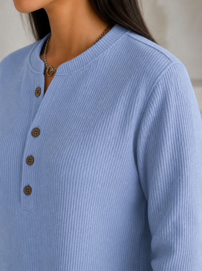 Marina Conforti™ Cozy Round Neck Sweatshirt for Effortless Style