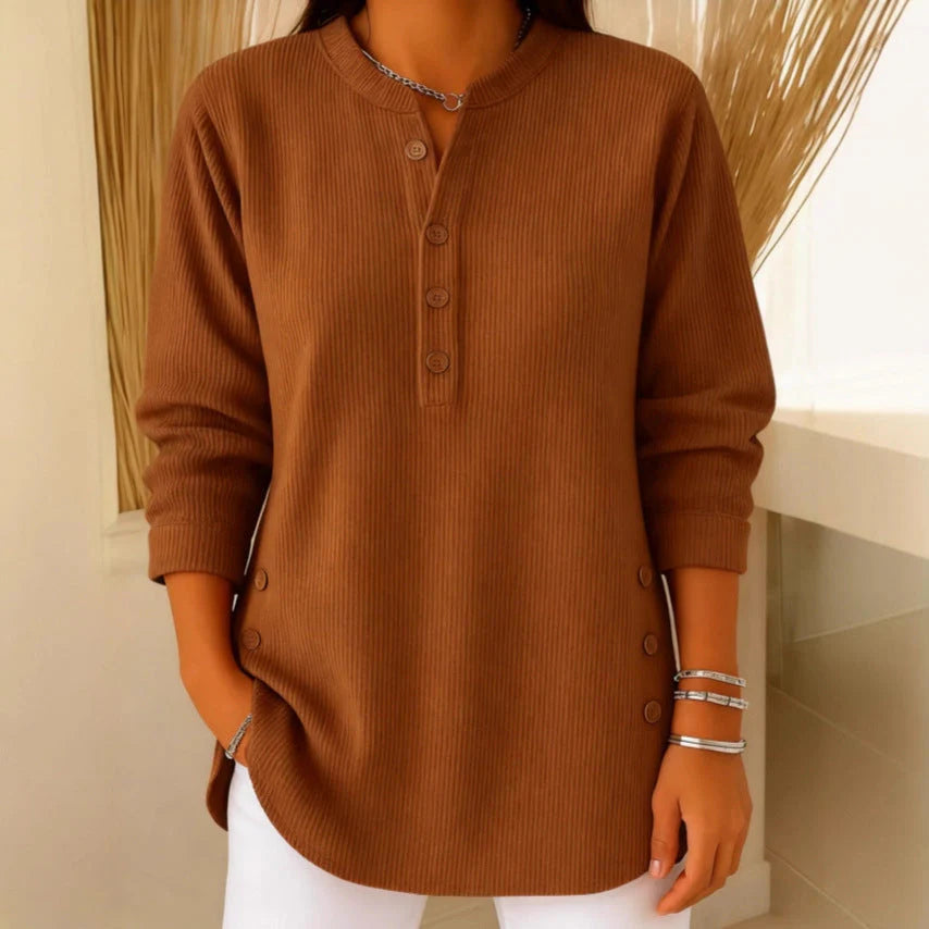 Marina Conforti™ Cozy Round Neck Sweatshirt for Effortless Style