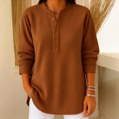 Marina Conforti™ Cozy Round Neck Sweatshirt for Effortless Style