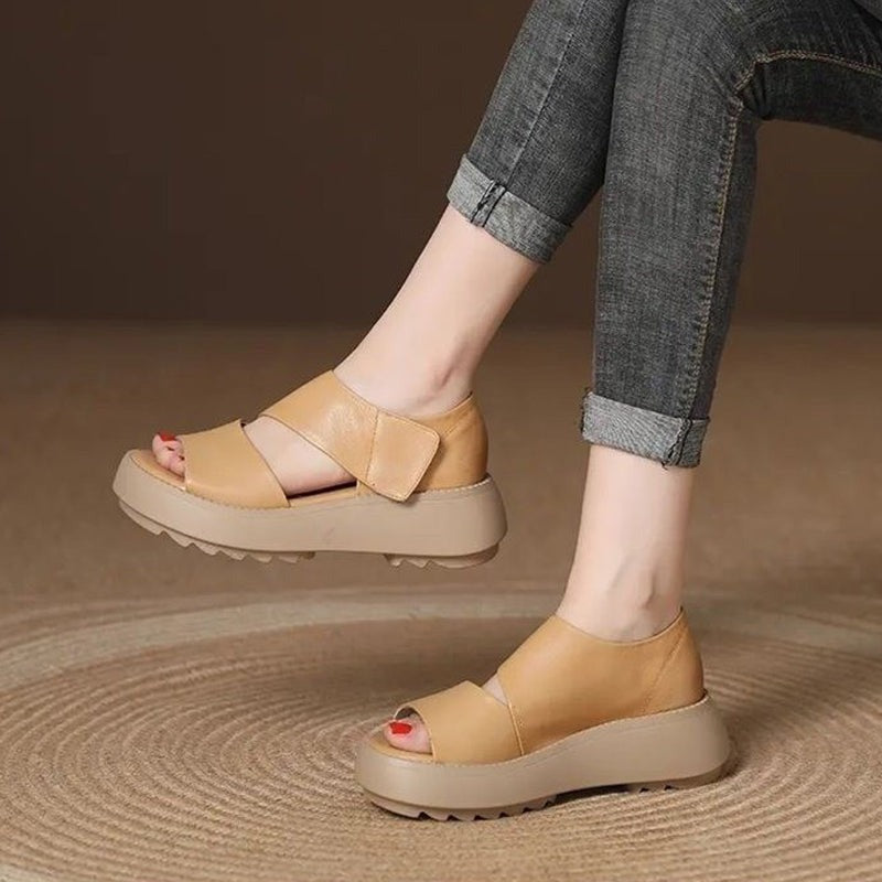 Martina Bianchi™ Cushioned Velcro Sandals for All-Day Ease