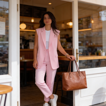 Matilde Neri™ Polished Sleeveless Blazer Pant Set