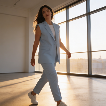 Matilde Neri™ Polished Sleeveless Blazer Pant Set