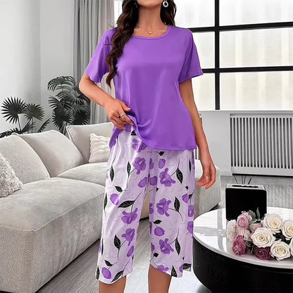 Milena Comfortable Stretch Casual Set - main front view of cozy loungewear outfit